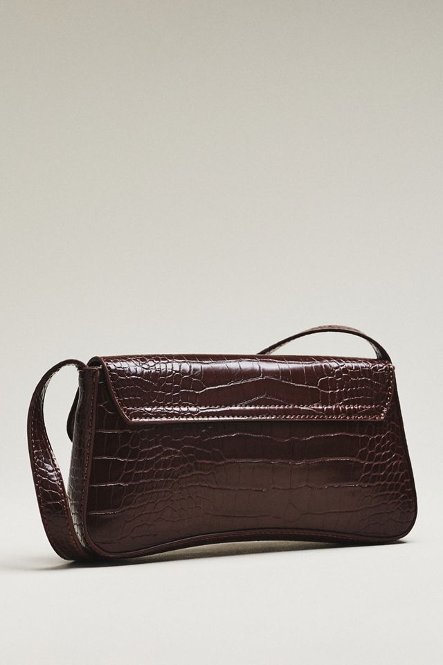 Maeve Schultertasche aus Kunstleder mit Krokoprägung #1