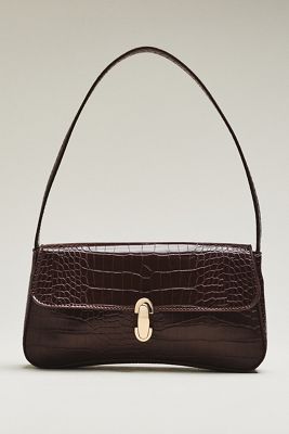 Maeve Faux-Leather Croc Shoulder Bag