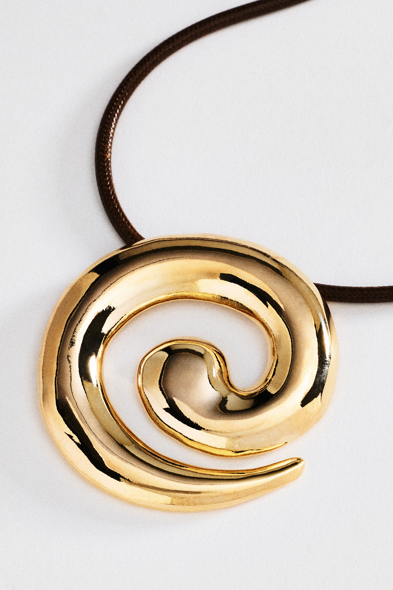 Swirl Pendant Cord Necklace