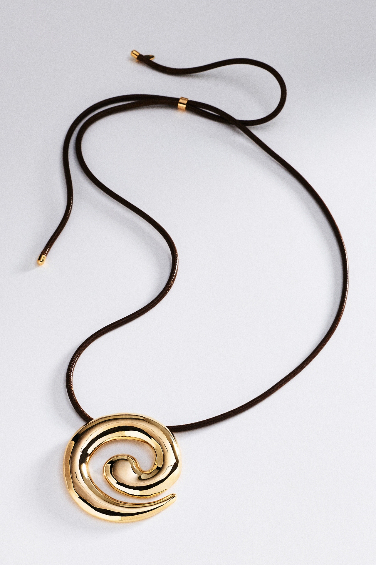 Swirl Pendant Cord Necklace