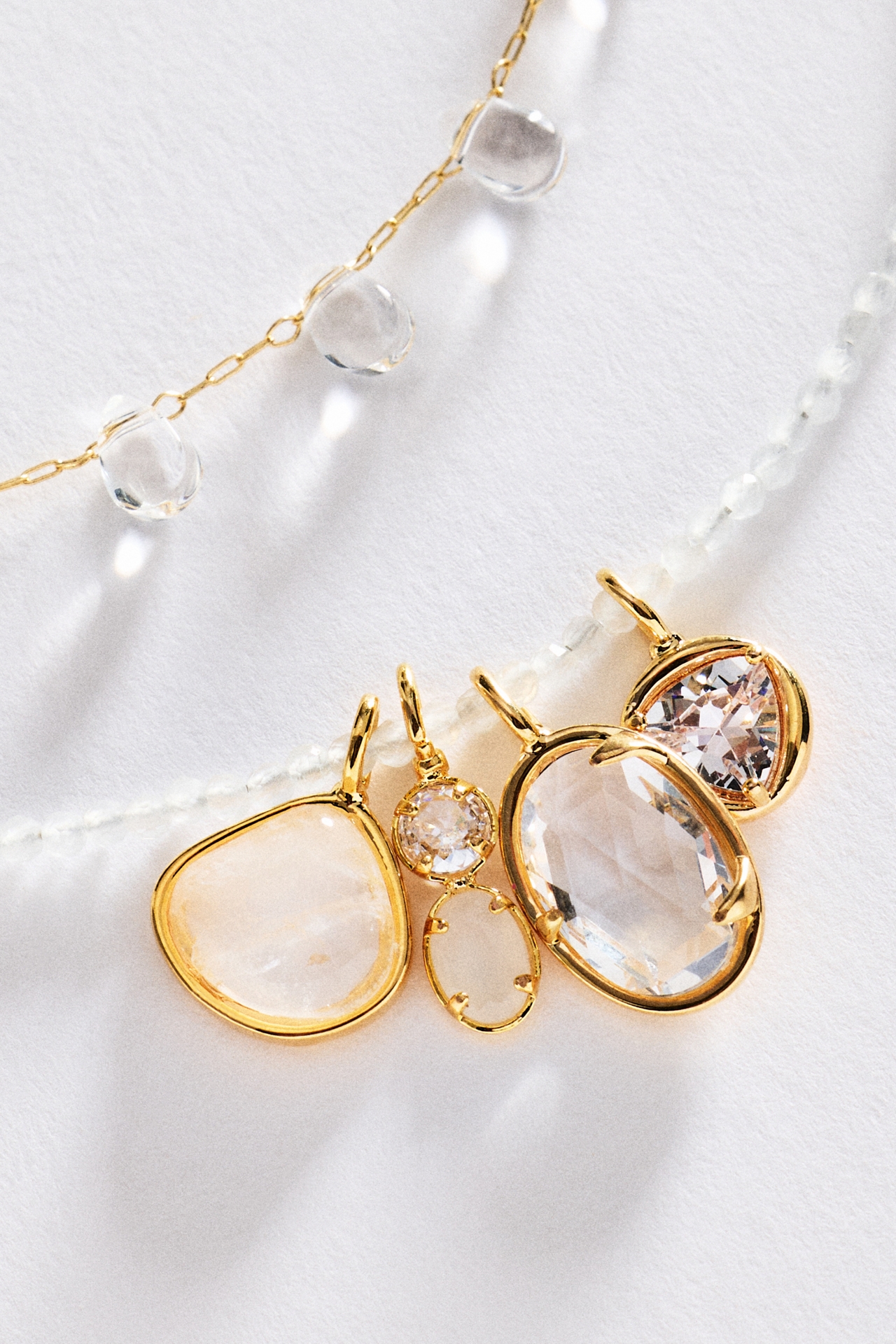 Crystal Necklaces, Set of 2