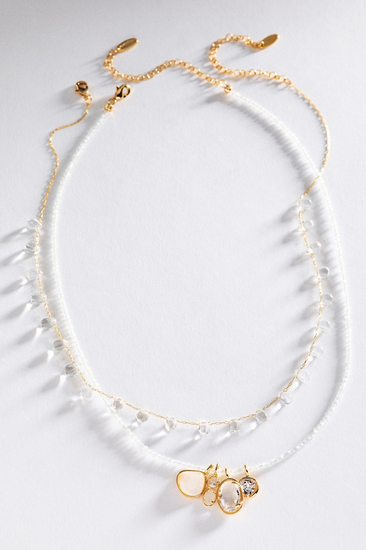 Crystal Necklaces, Set of 2