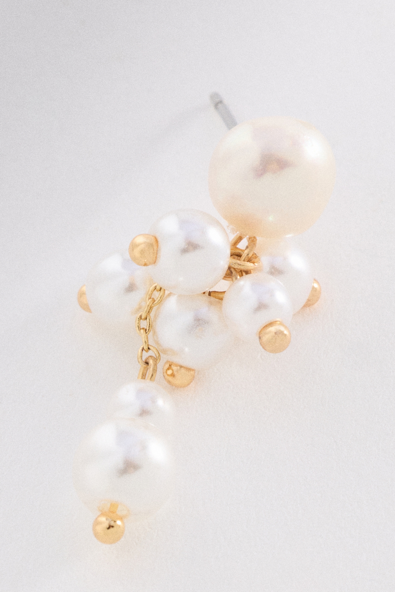 Pearl Cluster Post Earrings