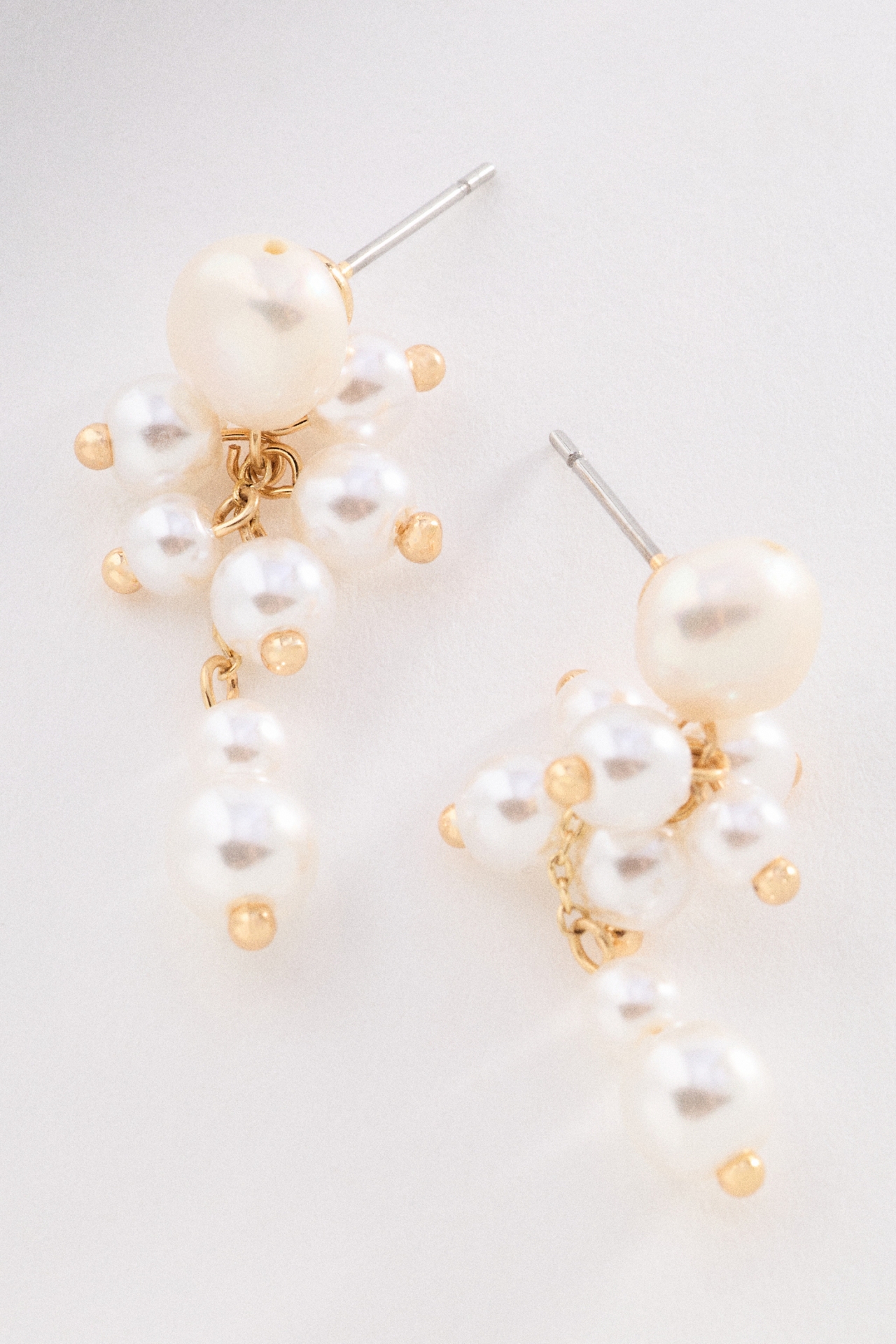 Pearl Cluster Post Earrings