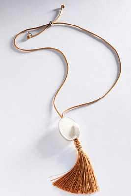 By Anthropologie Women's Silver Tassel Pendant Necklace