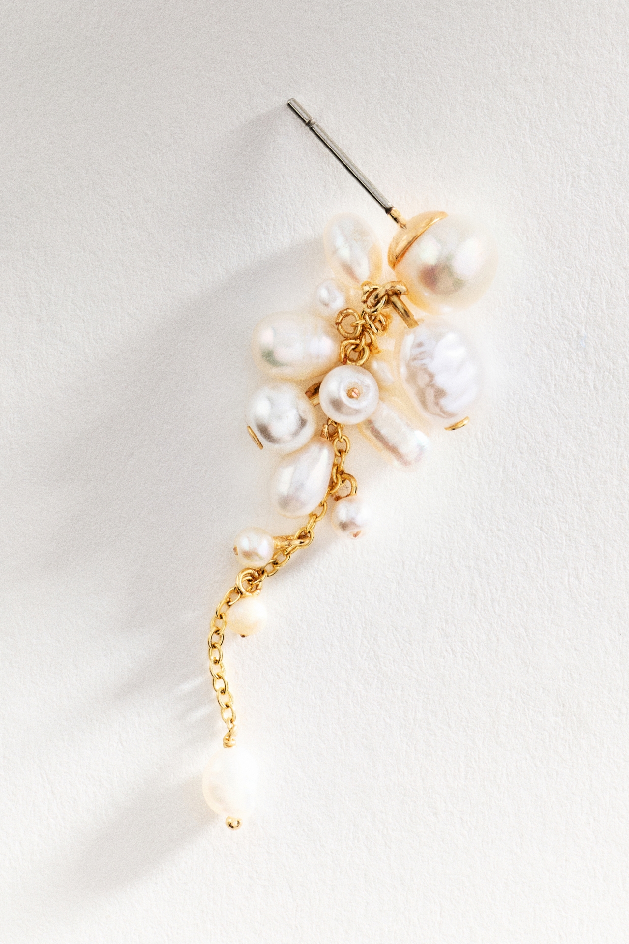 Pearl Cluster Drop Earrings