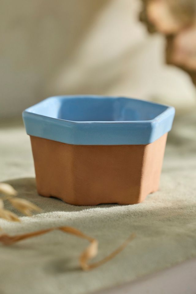 Dipped Hexagon Galestro Pot #1