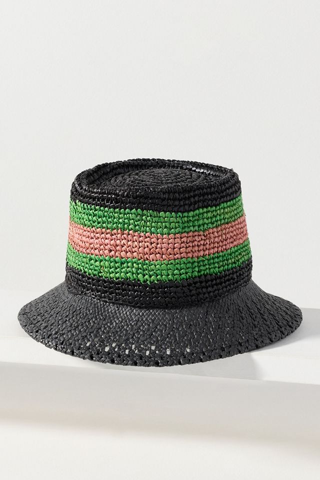 Brixton Ellee Festival Straw Bucket Hat #1