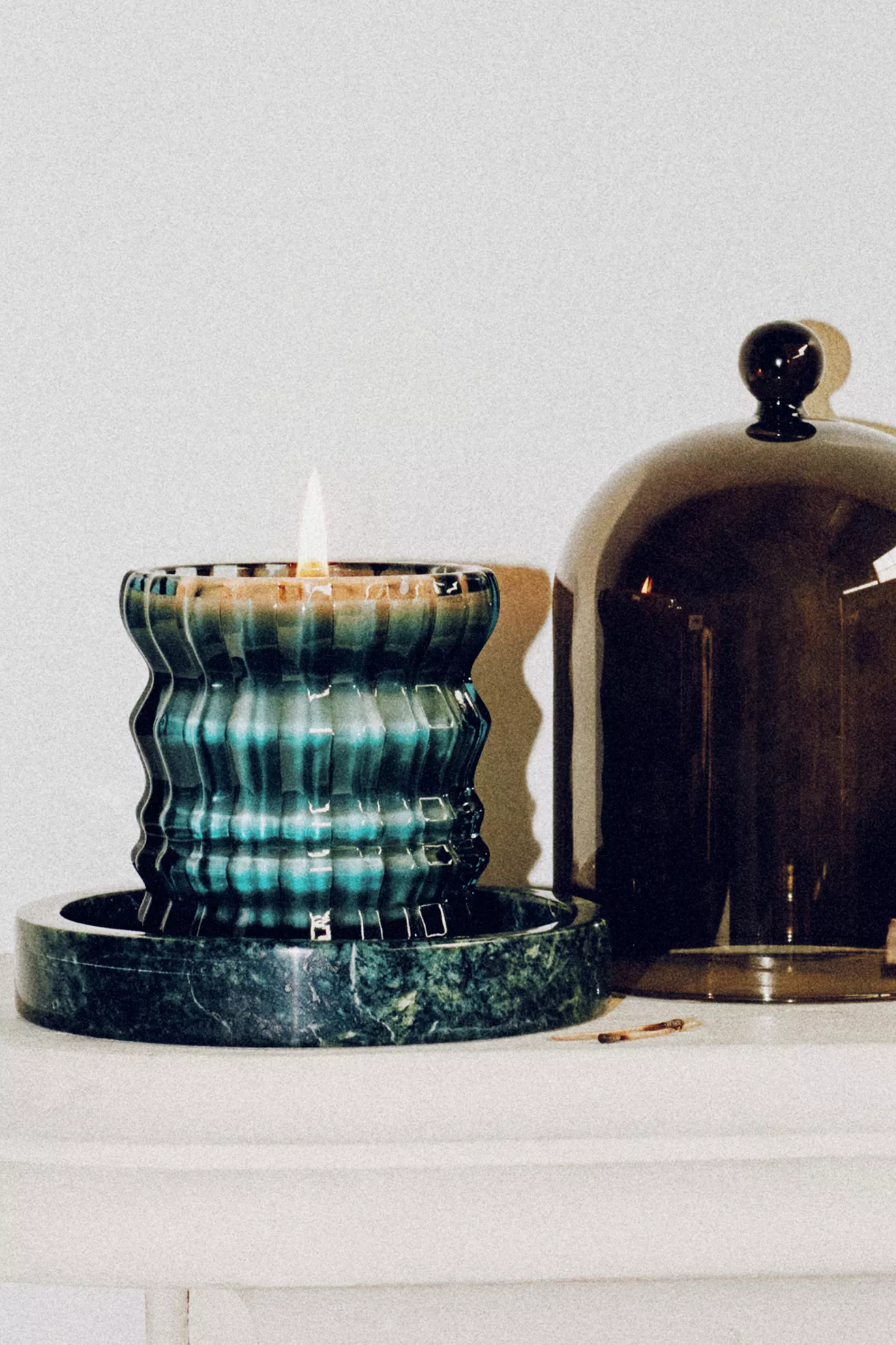 Poured New York Candle Cloche + Stone