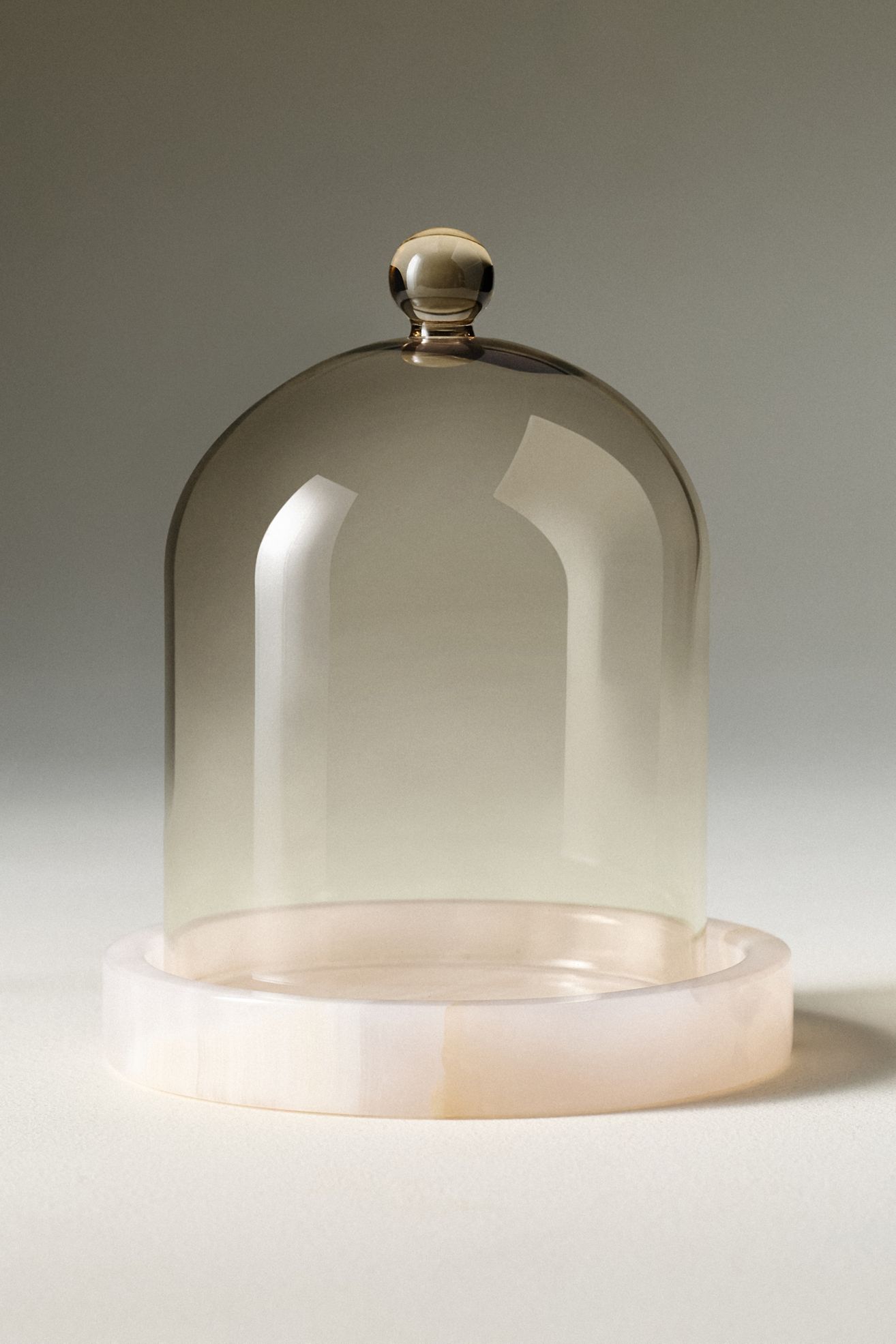 Poured New York Candle Cloche + Stone - Pink, One Size