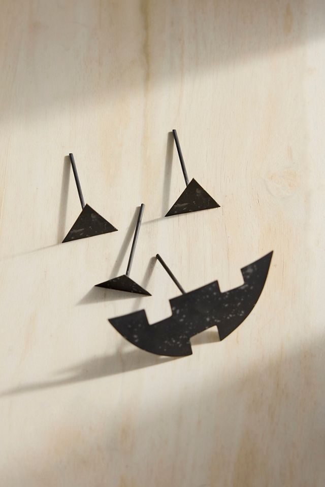 Mini Jack-o’-Lantern Pumpkin Stake Set #1