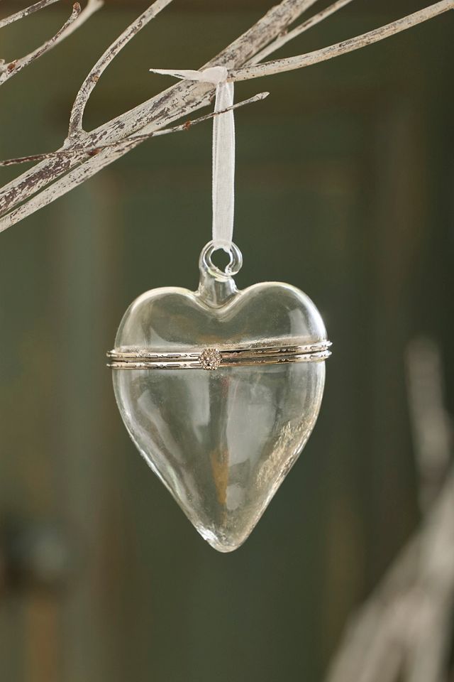 Fillable Heart Glass Ornament #1