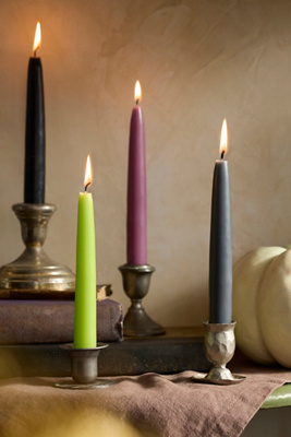 Unscented Taper Candles, Set of 6 Monster Mash