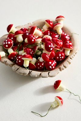 Mushroom Tie-On Ornaments, Set of 144
