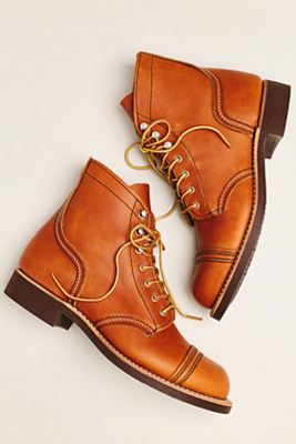 Red Wing Iron Ranger Lace-up Boots In Beige