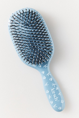 Anthropologie KITSCH Coastal Blue Print Smooth & Polish Brush