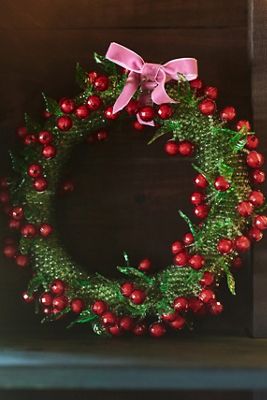 Susan Alexandra Beaded Cherry Wreath