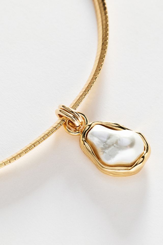 Pearl Pendant Statement Necklace #1
