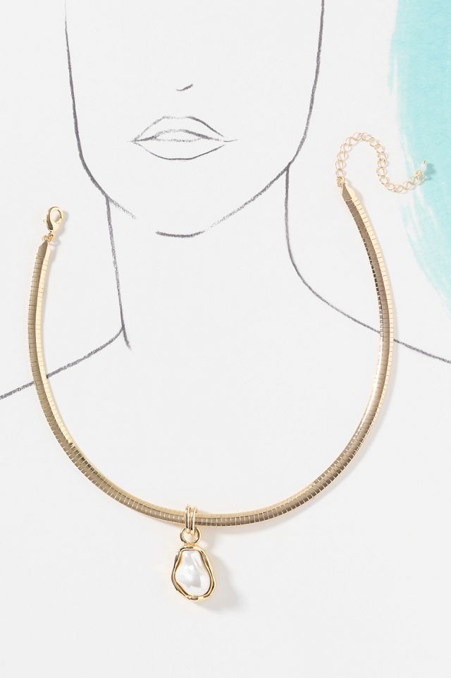 Pearl Pendant Statement Necklace #2