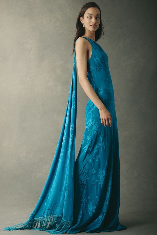 Hemant & Nandita One-Shoulder Maxi Dress #1