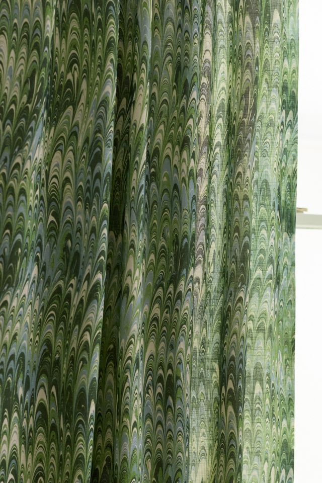 Marbled Printed Woven Cotton Curtain #2
