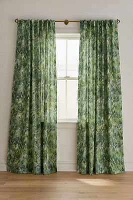 Marbled Printed Woven Cotton Curtain