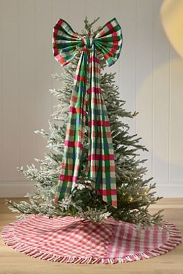 Willow Plaid Bow Tree Topper