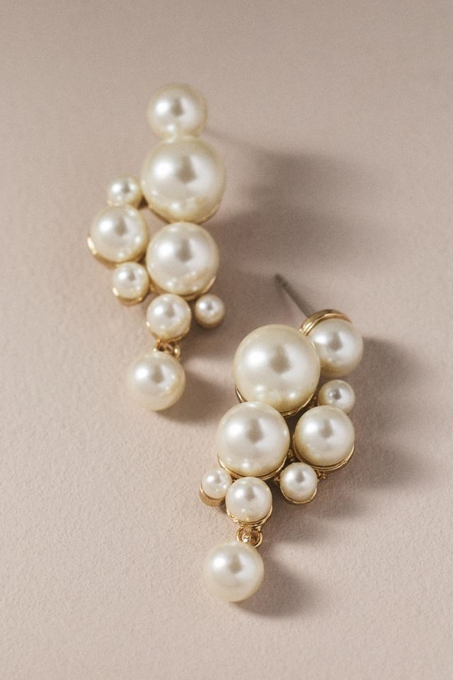 Twigs & Honey Pearl Droplet Earrings #1