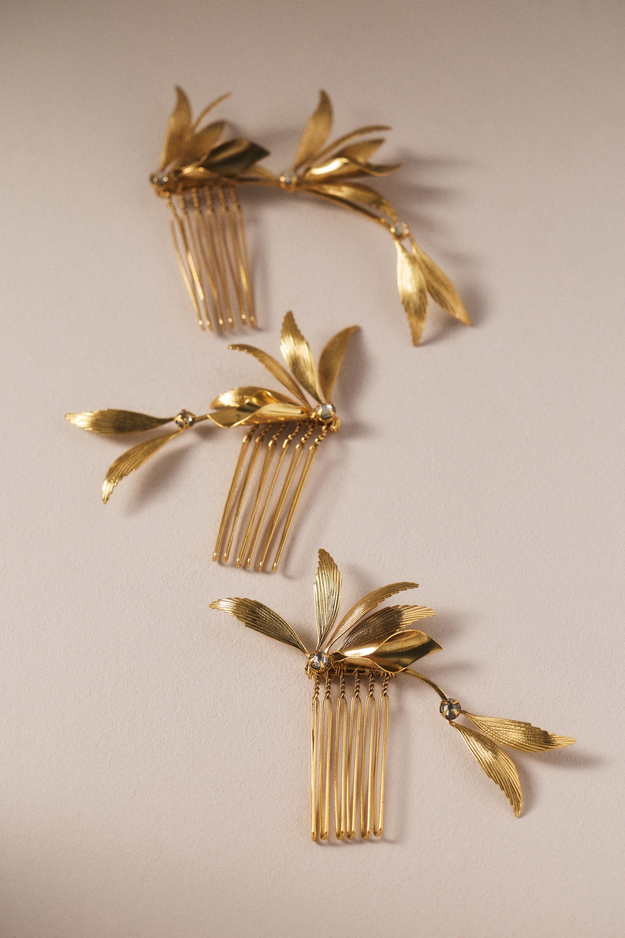 Twigs & Honey Gilded Grecian Wings Hair Pins, Set of 3