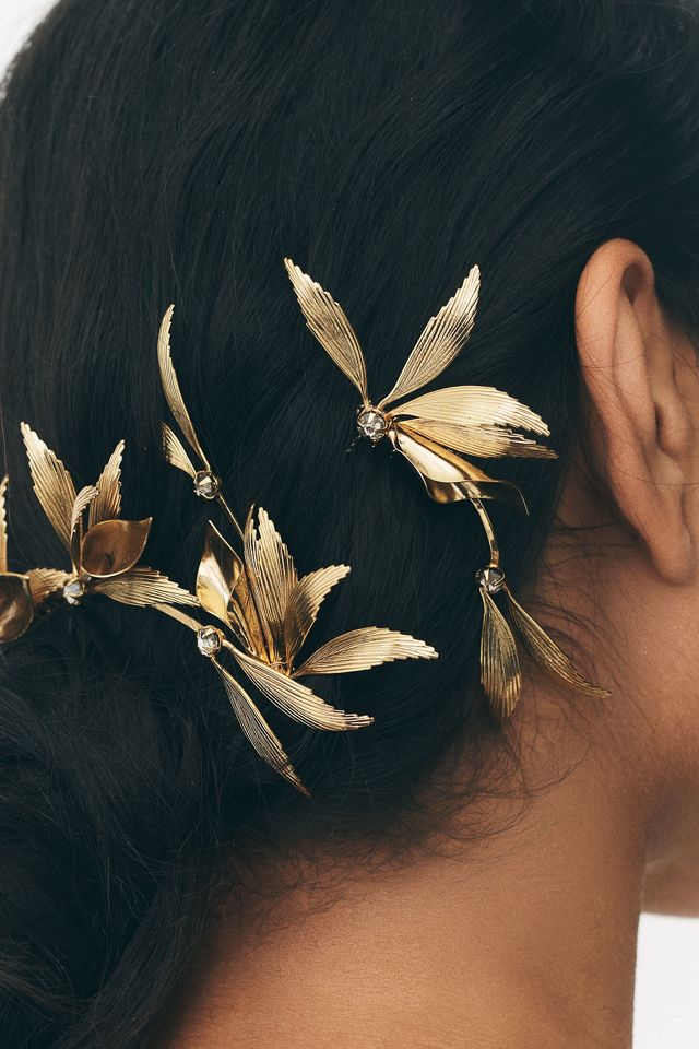 Twigs & Honey Gilded Grecian Wings Hair Pins, Set of 3 #1