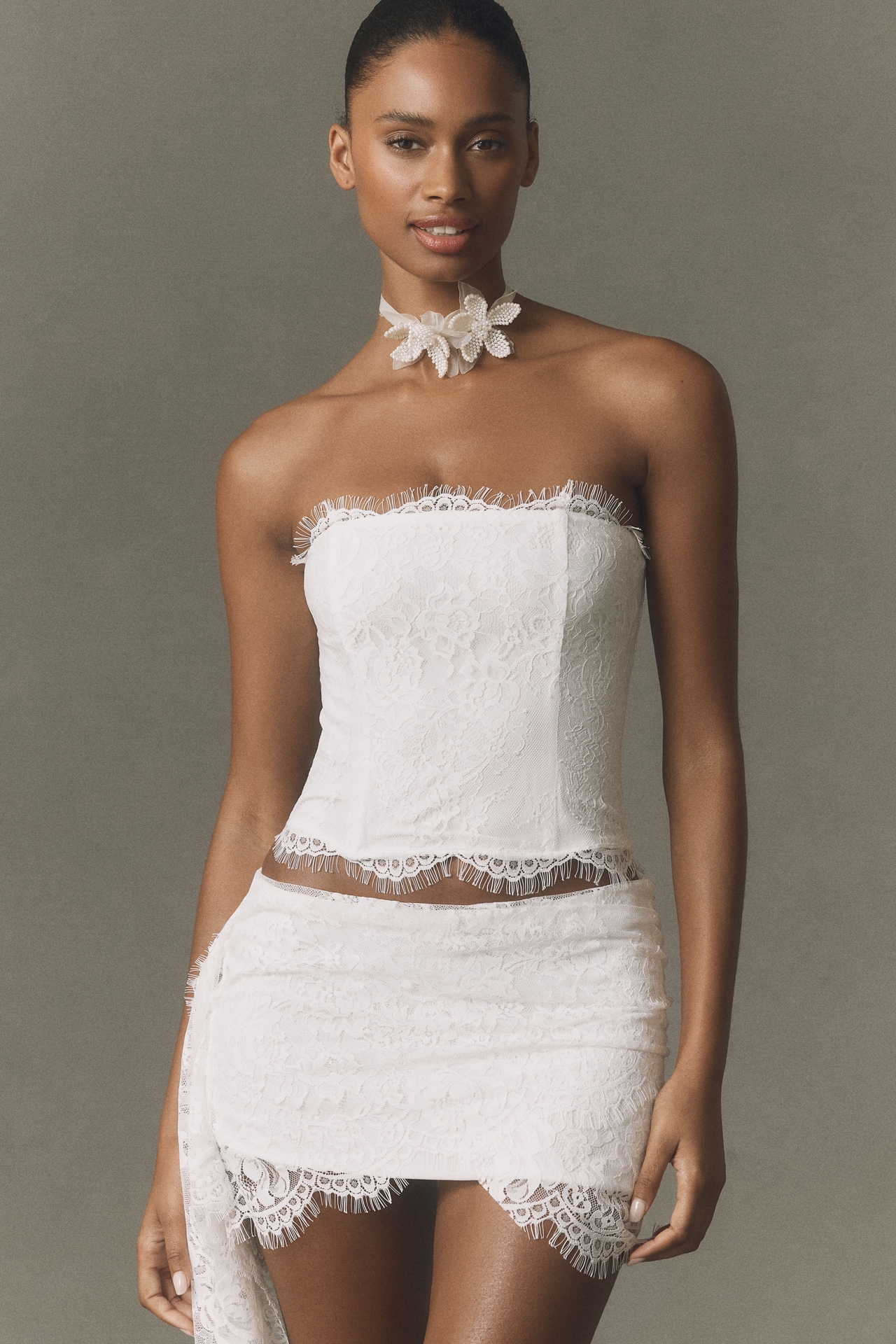 Mare Lace Corset and Mini Skirt Set
