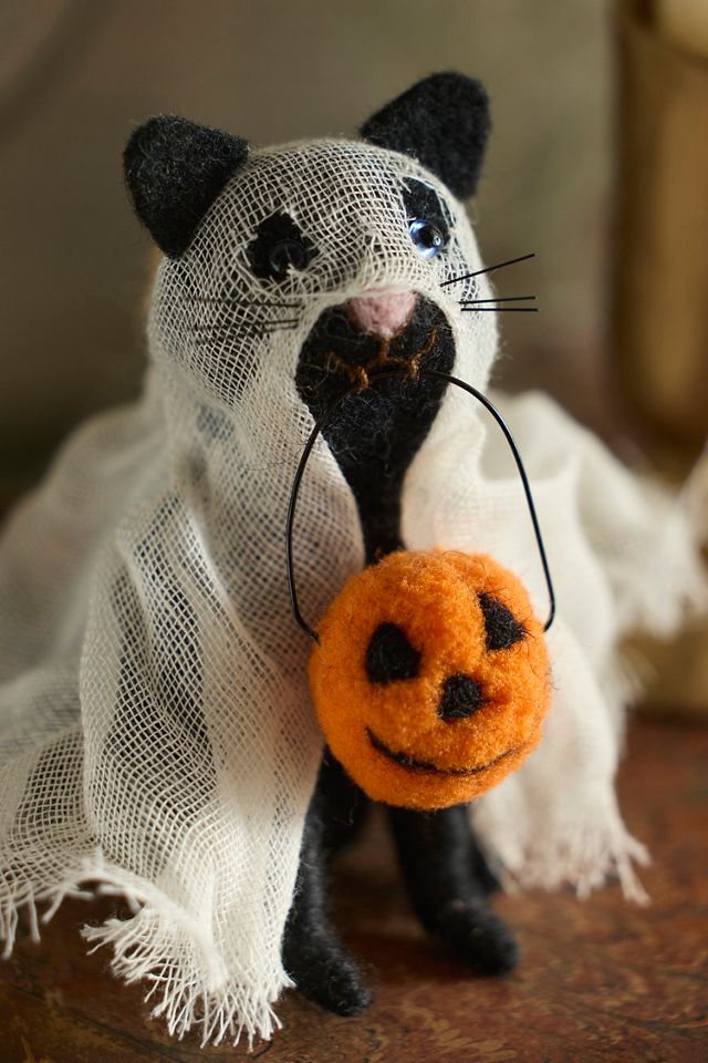 Ghost Cat Felt Critter #1