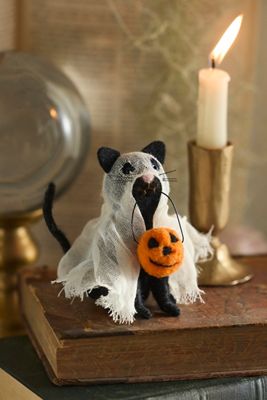Ghost Cat Felt Critter