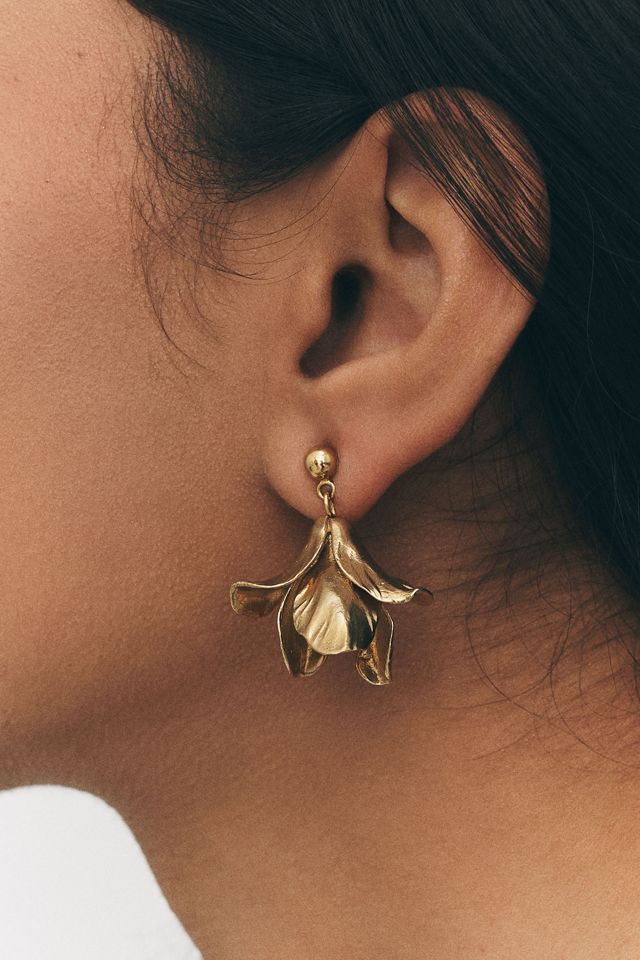 Twigs & Honey Hand-Sculpted Dimensional Floral Earrings #4
