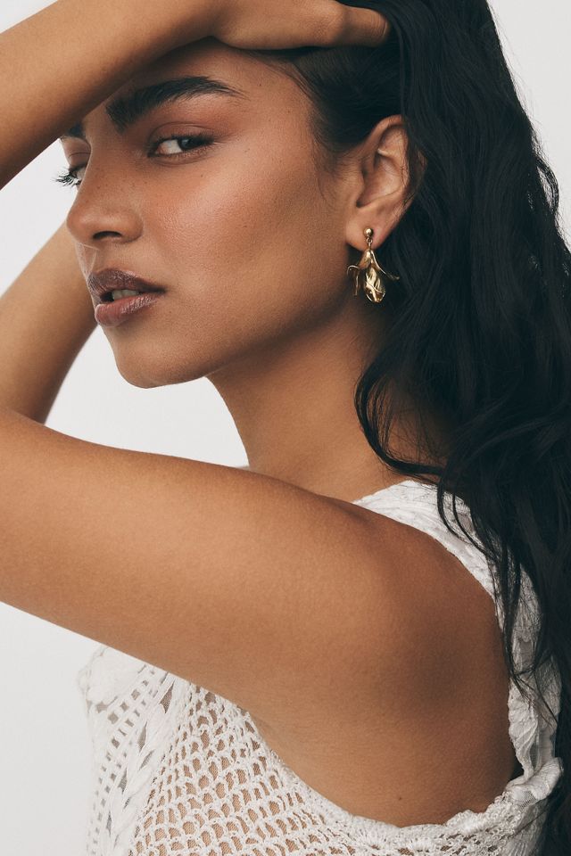 Twigs & Honey Hand-Sculpted Dimensional Floral Earrings #3