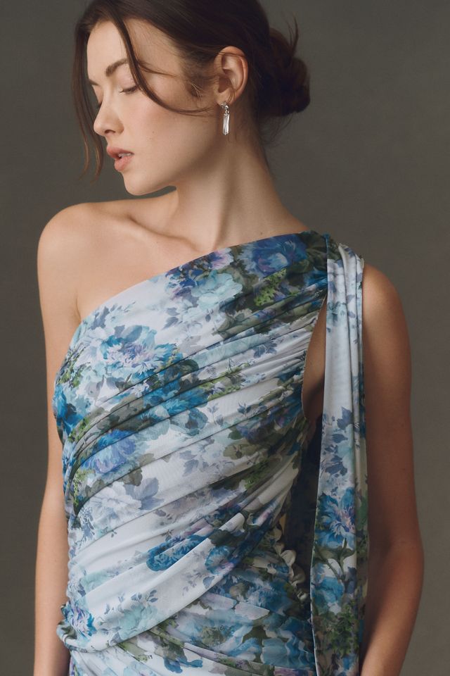 BHLDN One-Shoulder Scarf Maxi Dress #1