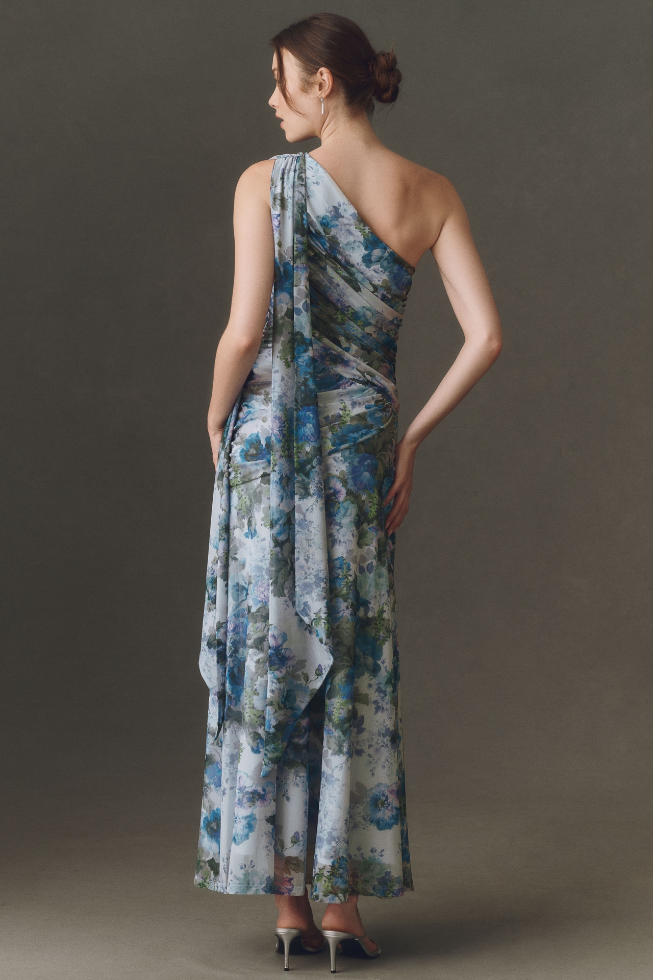 BHLDN One-Shoulder Scarf Maxi Dress
