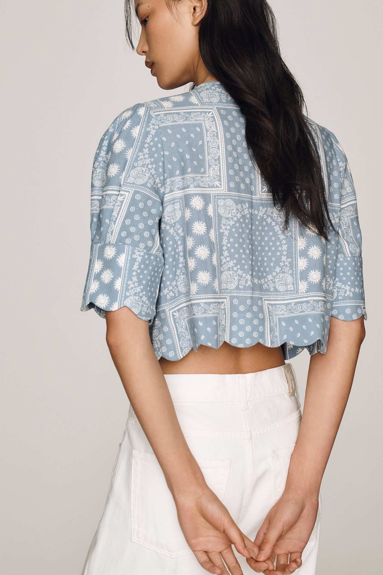 Sister New York Bandana Tie-Front Top