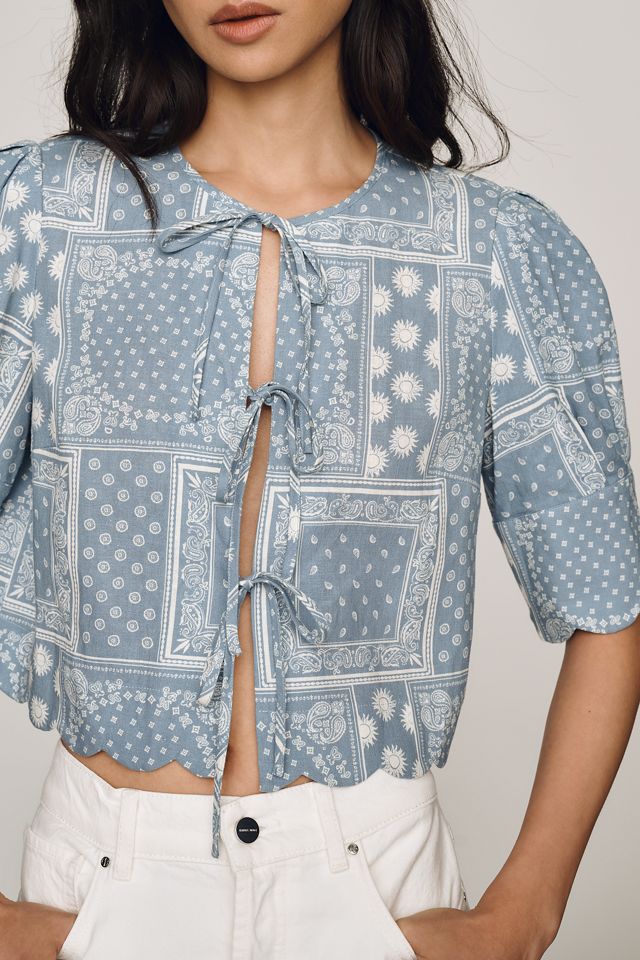 Sister New York Bandana Tie-Front Top #3