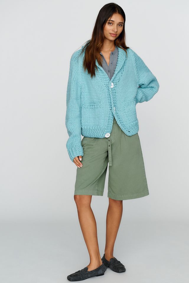 GOGO Sweaters 100% Wool Hand Knit Mountain Girl Cardigan #2