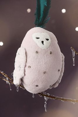 Annette Embroidered Velvet Animal Ornament