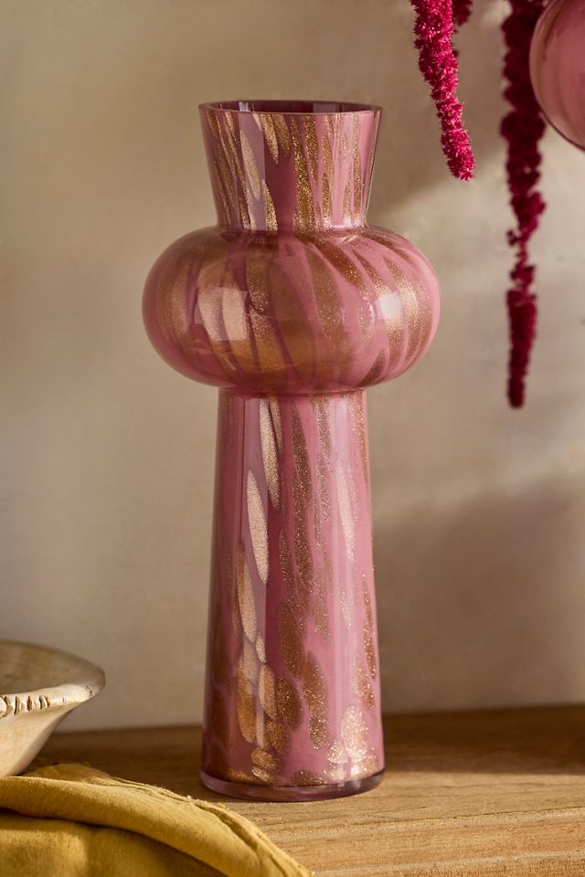 Metallic Swirl Glass Vase #2