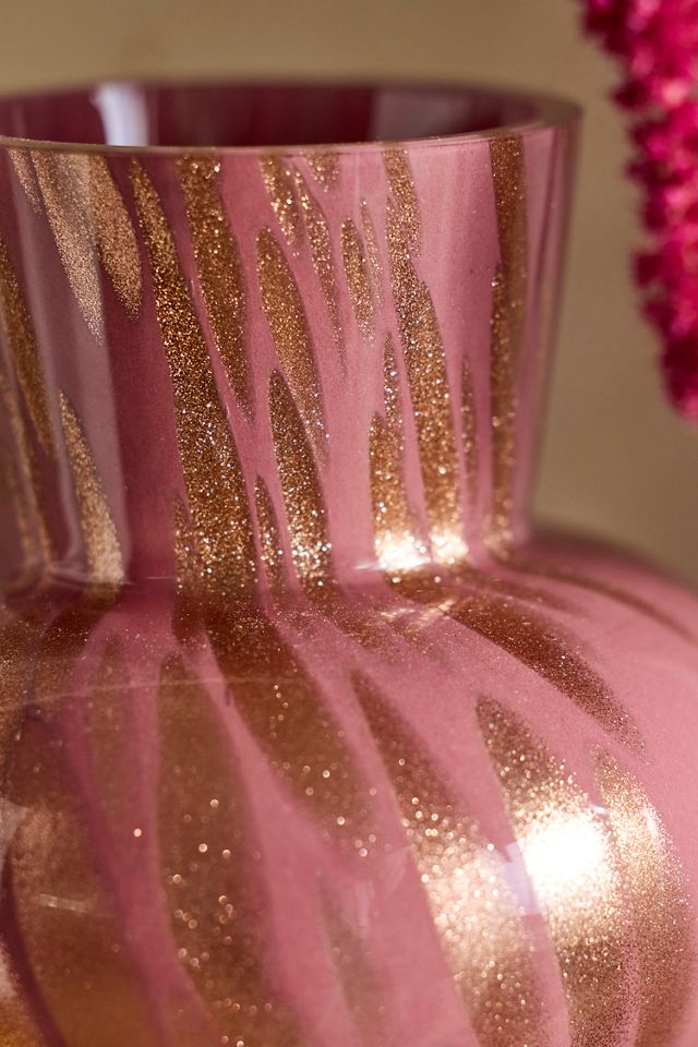 Metallic Swirl Glass Vase #4
