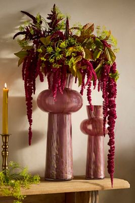 Metallic Swirl Glass Vase