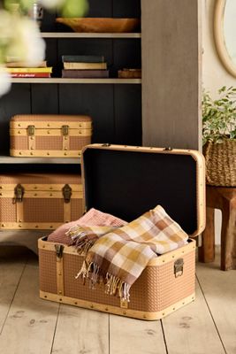 Textured Storage Chests, Set of 3
