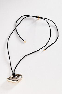 Sculptural Metal Pendant Necklace