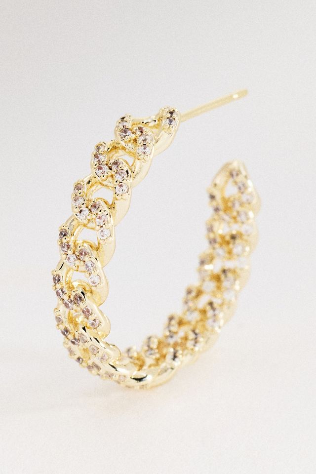 Melinda Maria Pavé Julian Chain Hoops #1
