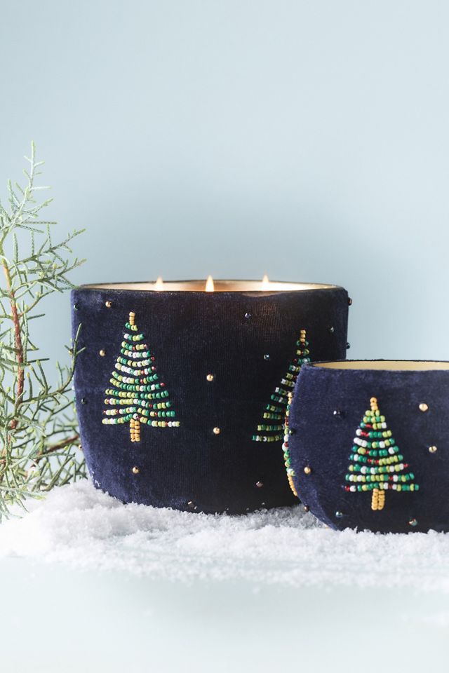 Candela in Vetro Velvet Trees Woody Frosted Garland #1