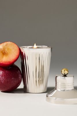 Figural Mini Cocktail Shaker Fruity Cranberry Fizz Metal Candle