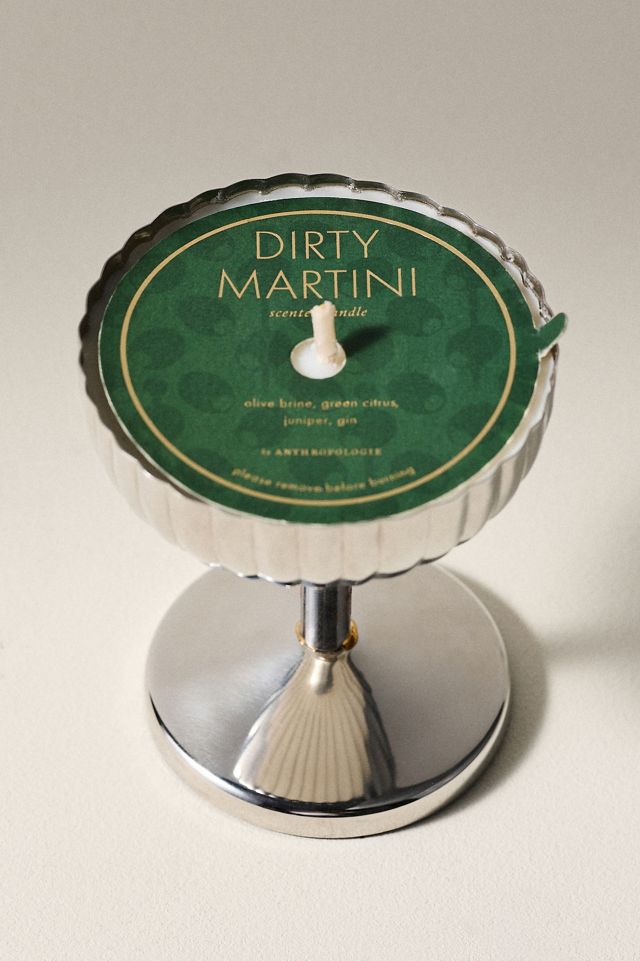 Figural Coupe Fresh Dirty Martini Metal Candle #2